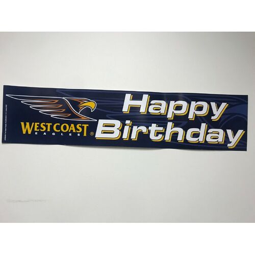Official AFL West Coast Eagles Happy Birthday Banner Poster Style 1