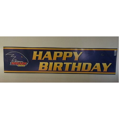 Official AFL Adelaide Crows Happy Birthday Banner Poster
