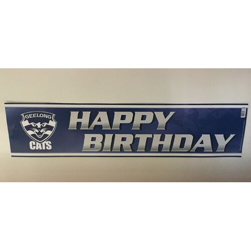 Official AFL Geelong Cats Happy Birthday Banner Poster