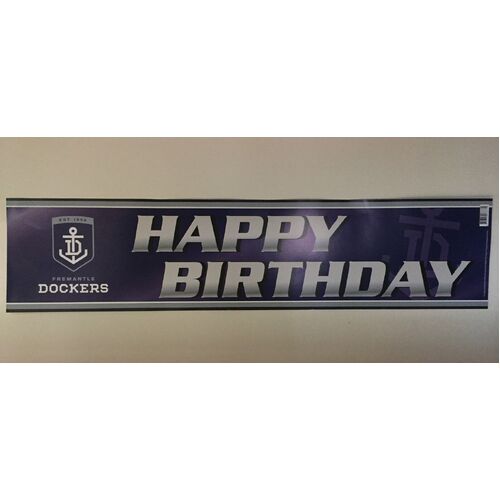 Official AFL Fremantle Dockers Happy Birthday Banner Poster