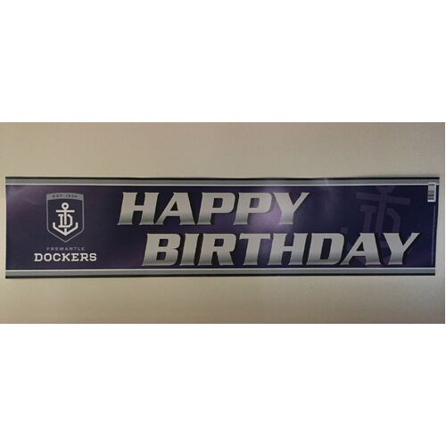 Official AFL Fremantle Dockers Happy Birthday Banner Poster