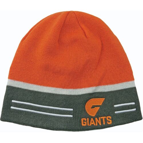 Official AFL Greater Western Sydney Giants Mono Reversible 2 Styles in 1 Beanie