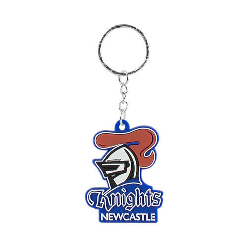 Official NRL Newcastle Knights Rubber Team Logo Keyring Keychain 