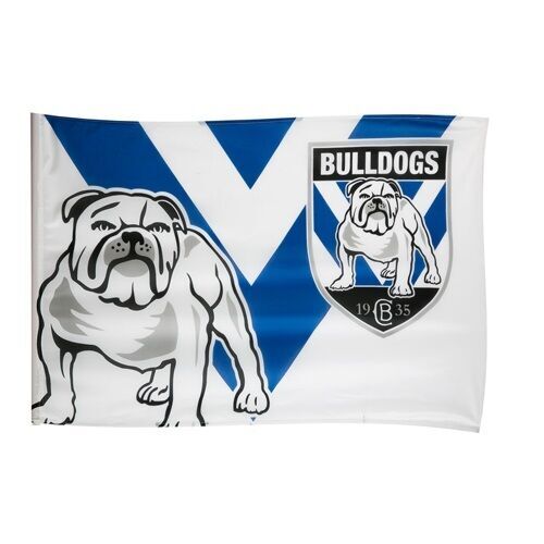 Official NRL Canterbury Bulldogs Game Day Flag 60 x 90 cm (NO STICK) Style 1