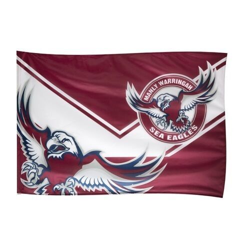 Official NRL Manly Sea Eagles Game Day Flag 60 x 90 cm (NO STICK/FLAG POLE)