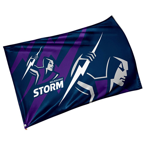 Official NRL Melbourne Storm Game Day Flag (NO STICK/FLAG POLE)