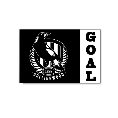 Official AFL Collingwood Magpies New Logo Goal Large Flag (NO STICK/FLAG POLE)