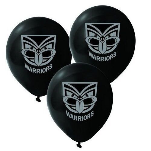 Official NRL New Zealand Warriors Birthday Party Latex Helium Balloons (10 Pack)