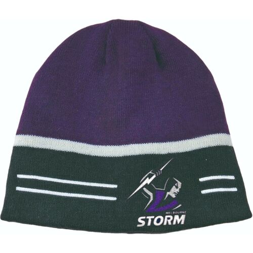 Official NRL Melbourne Storm Switch Reversible Embroidered Beanie