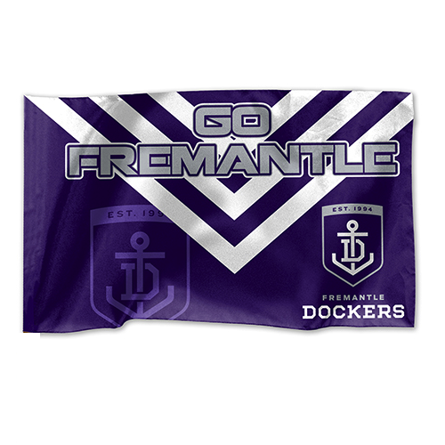 Official AFL Freemantle Dockers Game Day Large Flag 60 x 90 cm (NO STICK/POLE)