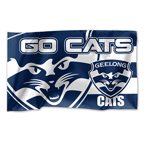 Official AFL Geelong Cats Game Day Large Flag 60 x 90 cm (NO STICK/FLAG POLE)