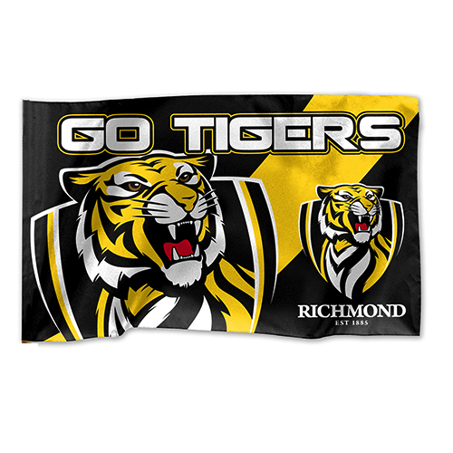 Official AFL Richmond Tigers Game Day Large Flag (NO STICK/FLAG POLE)