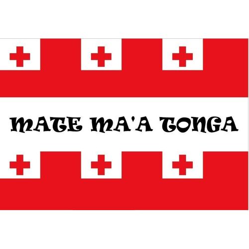 Tonga Mate Ma'a Rugby League "Mate Ma'a Tonga" Flag 60 cm x 90 cm (NO STICK)