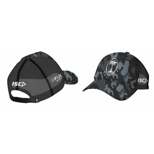 Official Fiji Rugby Union 2018 ISC Black Players Truckers Camo Hat Cap