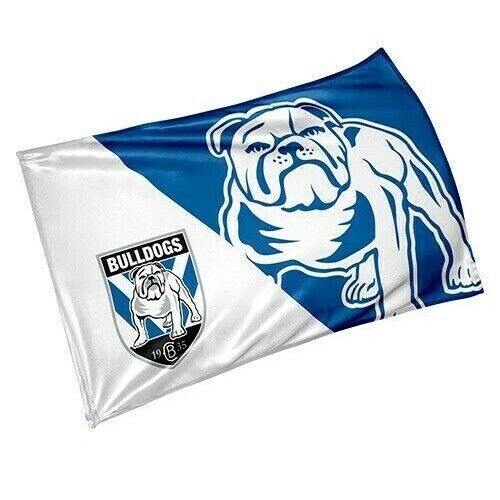 Official NRL Canterbury Bulldogs Game Day Flag 60 x 90 cm (NO STICK) Style 2