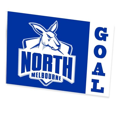 Official AFL North Melbourne Kangaroos New Logo Goal Large Flag (NO STICK/POLE)