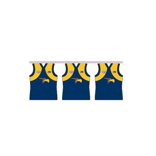 AFL West Coast Eagles 5m Hanging Flags Birthday Bunting Party Decoration Banner