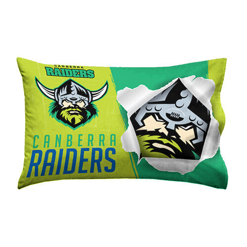 Official NRL Canberra Raiders Bed Double Sided Single Pillowcase Pillow Case