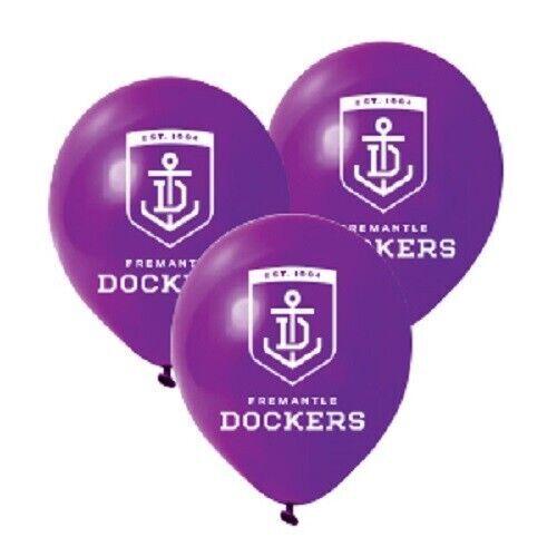 Official AFL Fremantle Dockers Birthday Party Latex Helium Balloons (10 Pack) S2