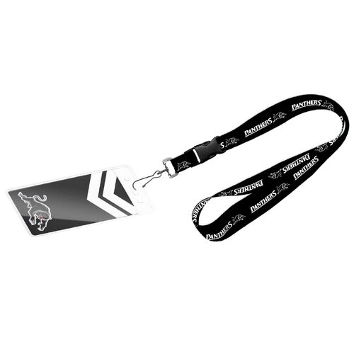 Official NRL Penrith Panthers Keyring Neck Lanyard with Card Pocket Sleeve