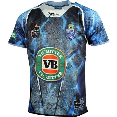 New South Wales Blues State Of Origin Players Training Jersey Sizes S-5XL! 5
