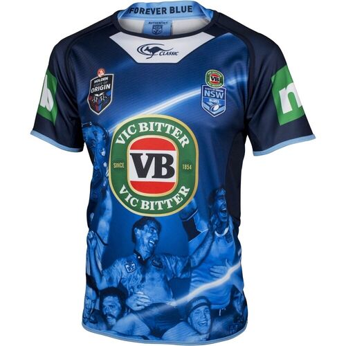 New South Wales Blues State Of Origin True Blue Captains Jersey Size S-XL! 6