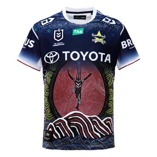 North Queensland Cowboys NRL Dynasty Indigenous Jersey Sizes S-3XL! T3