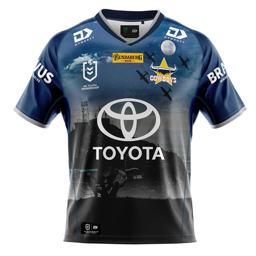 North Queensland Cowboys NRL 2022 Dynasty ANZAC Jersey Sizes S-7XL! 