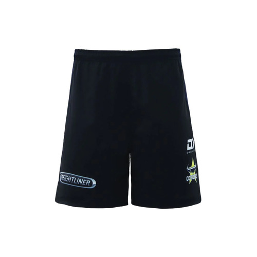 North Qld Cowboys NRL Dynasty Alternate Gym Shorts Black Sizes S-7XL! T3