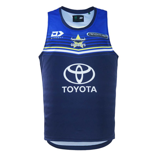 North Queensland Cowboys NRL Dynasty Training Singlet Navy Sizes S-3XL! T3