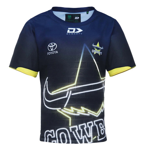 North Qld Cowboys 2023 Dynasty Warm Up Shirt Kids Sizes 6-14!