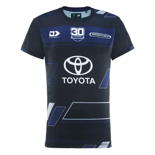 North Queensland Cowboys NRL 2025 Dynasty Black Training Shirt Sizes S-7XL!