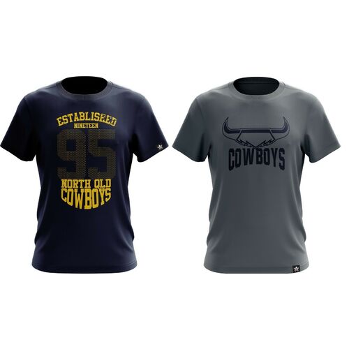 North Queensland Cowboys NRL 2018 Twin T Shirts Adult Sizes S-5XL! W18