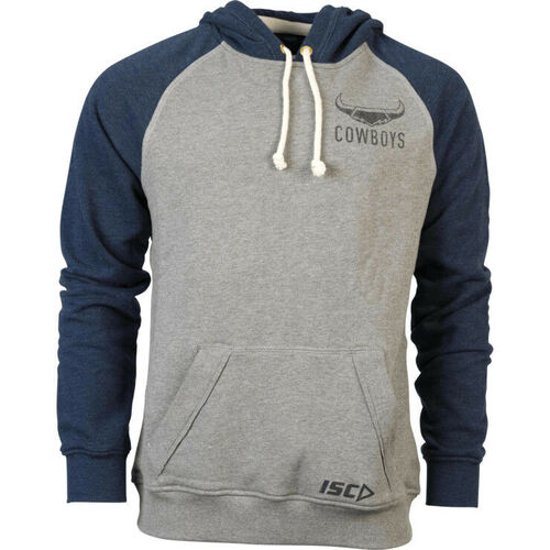 NQ Cowboys NRL ISC Players Gray Fleece Pull Over Hoody Sizes S-5XL! 6