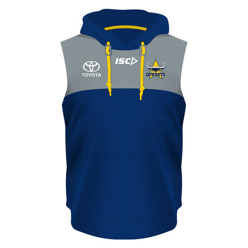 North Queensland Cowboys NRL ISC Players Sleeveless Hoody Sizes S-5XL! T8