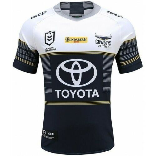 North Queensland Cowboys NRL ISC Away Jersey Mens Sizes S-7XL! T0