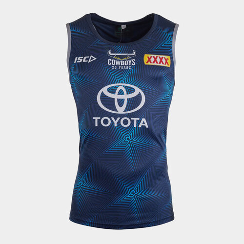 North Queensland Cowboys NRL 2020 Players Navy Training Singlet Sizes S-5XL!