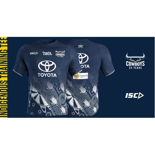 North Queensland Cowboys NRL 2020 Players Indigenous Training Shirt Sizes L & XL!