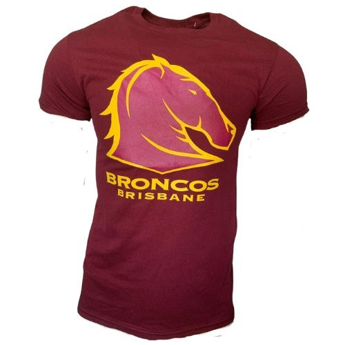 Brisbane Broncos 2024 NRL Logo T-Shirt Sizes S-3XL!
