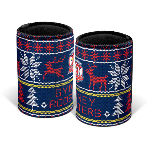Sydney Roosters NRL Christmas XMAS Stubby Holder Can Cooler