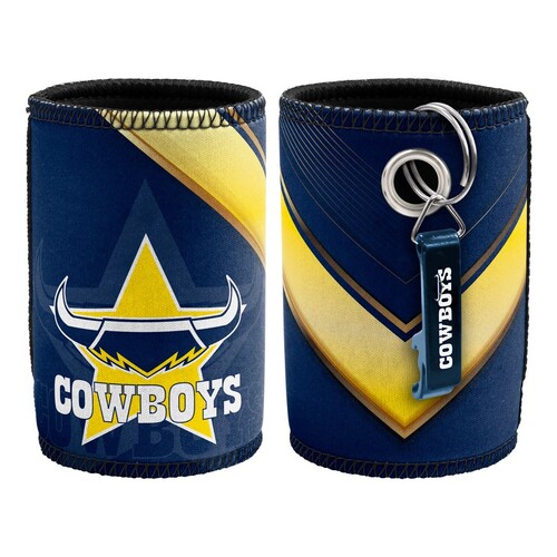 North Qld Cowboys NRL Stubby Holder Can Cooler & Bottle Opener!