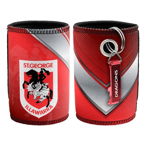 St George ILL Dragons NRL Stubby Holder Can Cooler & Bottle Opener!