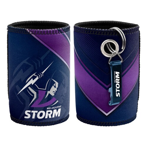 Melbourne Storm NRL Stubby Holder Can Cooler & Bottle Opener!