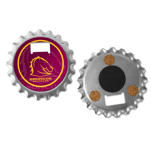 Brisbane Broncos NRL 3 in 1 Magnetic Bottle Opener Coaster