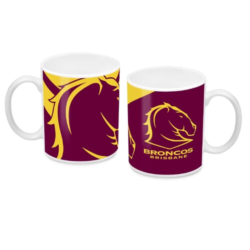 Brisbane Broncos NRL Gift Team Logo Ceramic Coffee Cup Mug! F22