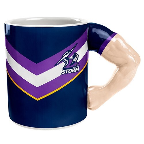 Melbourne Storm NRL Gift Muscle Arm Ceramic Coffee Cup Mug (MINOR SCRATCH ON PRINT)