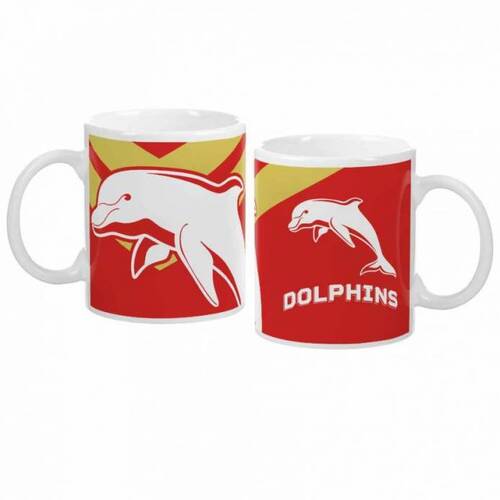 The Dolphins NRL Gift Team Logo Ceramic Coffee Cup Mug