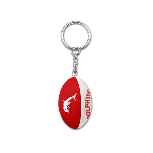 Official NRL Dolphins Ball Keyring Keychain