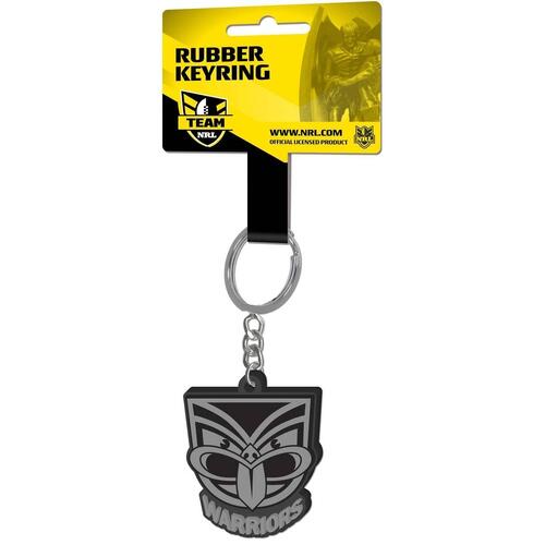 Official NRL New Zealand Warriors Rubber Team Logo Keyring Keychain 