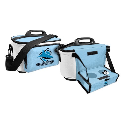Cronulla Sharks NRL Insulated Lunch Cooler Bag Lunch Box w/Tray!